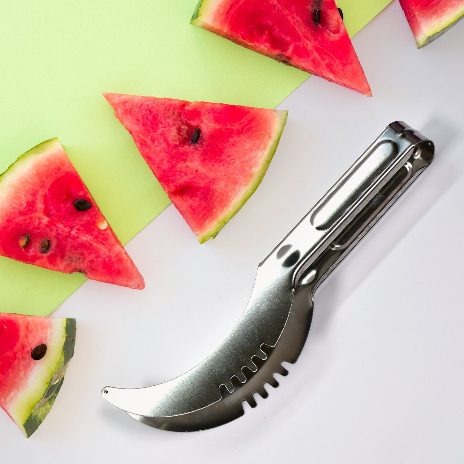 2981 Watermelon Cantaloupe Slicer Stainless Steel Knife Corer Fruit Vegetable - Tools Kitchen Gadgets Melon Slicer Cutter Melon Fruit DeoDap 2981 Watermelon Cantaloupe Slicer Stainless Steel Knife Corer Fruit Vegetable - Tools Kitchen Gadgets Melon Slicer Cutter Melon Fruit DeoDap